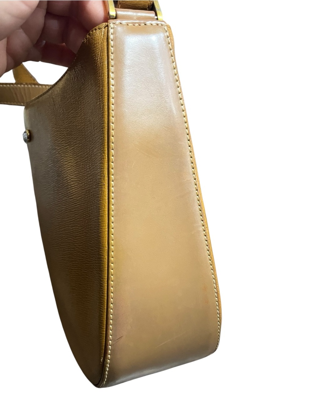 Burberry Leather Shoulder Hobo Bag With Nova Check Interior Authentic - Picture 12 of 17